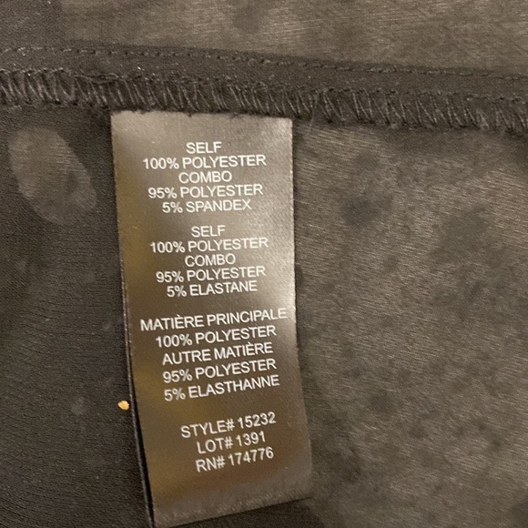 Anthony blouse sheer lace insert long  sleeve Black Medium 100% poly - Picture 5 of 9